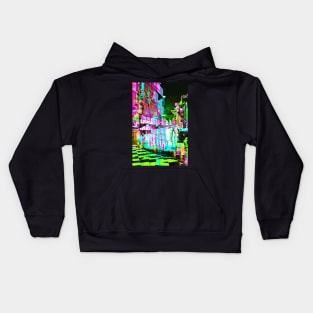 Tokyo Japan City Glitch Art Kids Hoodie